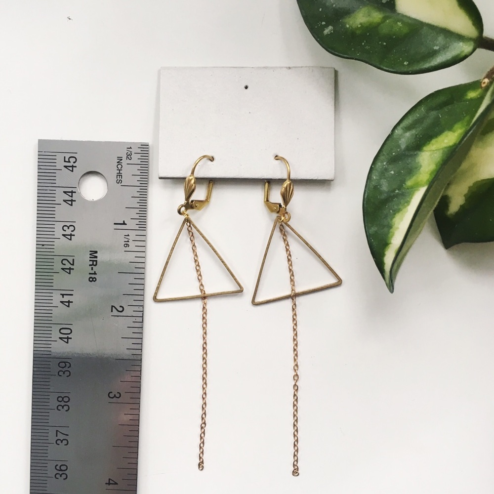 Triangle Dangle Earrings - image 1